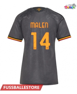 Günstige AS Roma Donyell Malen #14 3rd trikot Damen 2026-27 Kurzarm